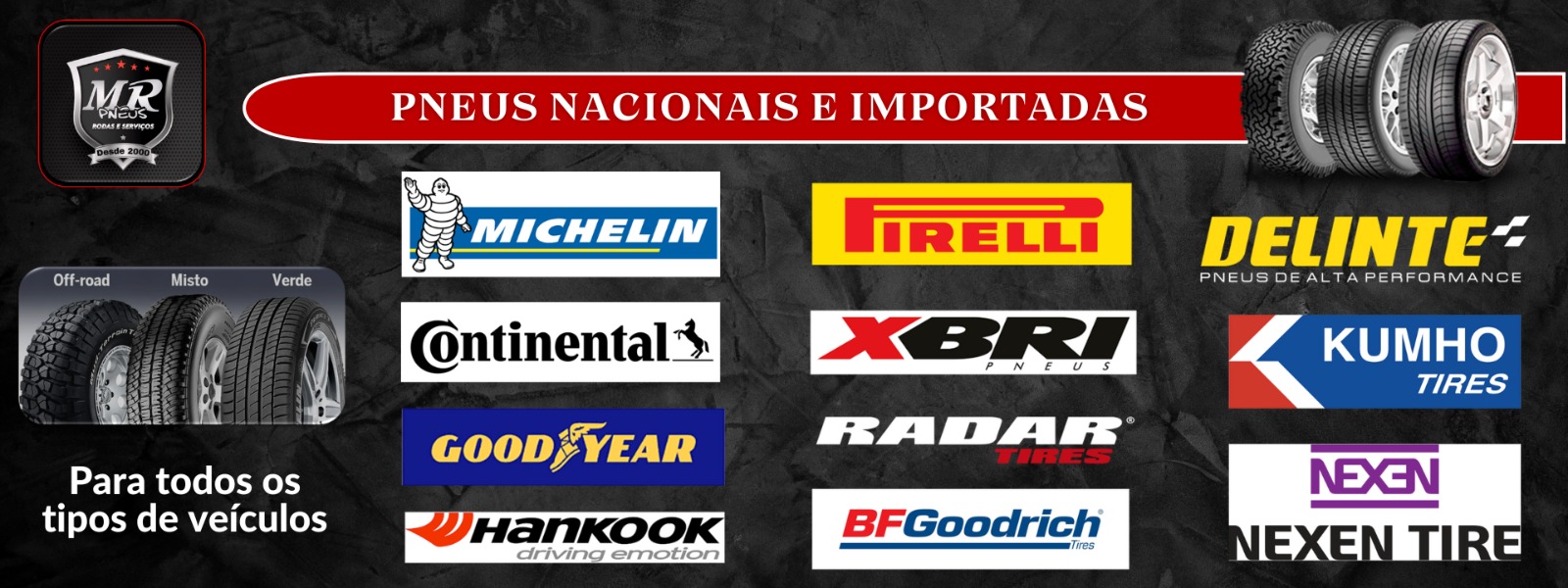 revenda delinte nexen hankook kumho minerva em Ribeirão Preto